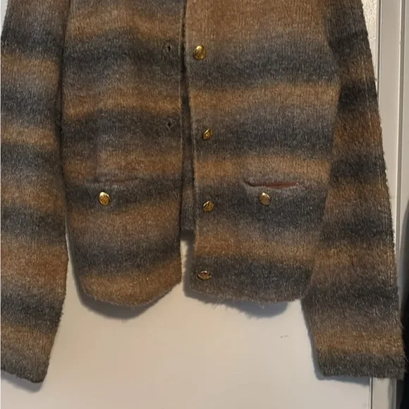 Worthington Cozy Brown and Black Knit Sweater - Picture 1 of 4